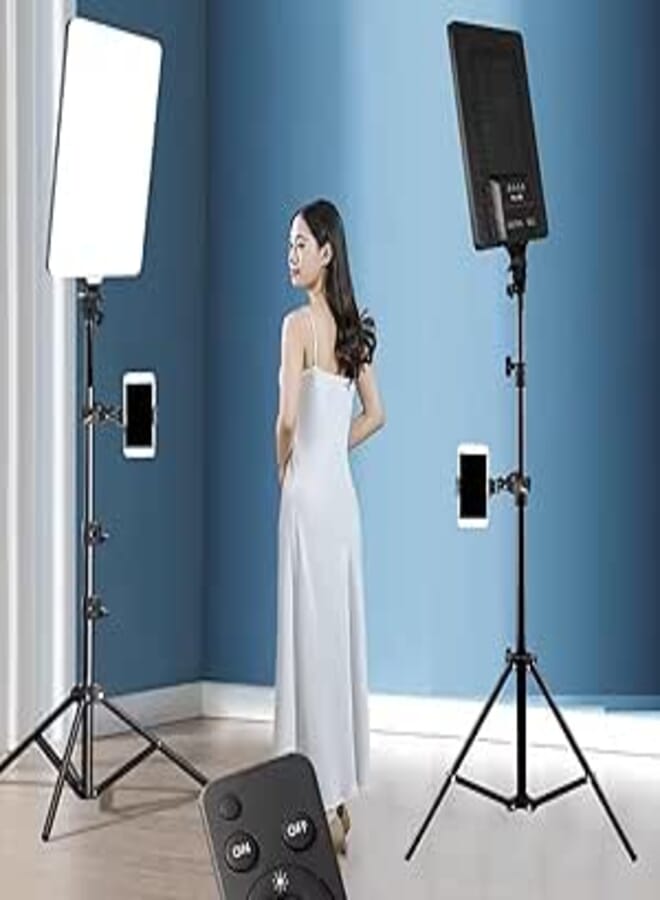 FKU PL-48 20" Touch Screen Button LED Fill Light Studio Light with Remote & Tripod Stand, Microphone, Super Clamp, E Breaket